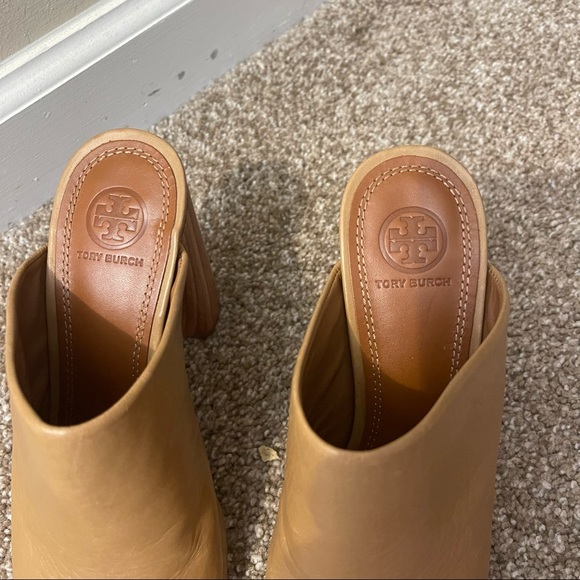 Tory Burch Raya mules womens size 8.5 sand in color - Picture 6 of 11